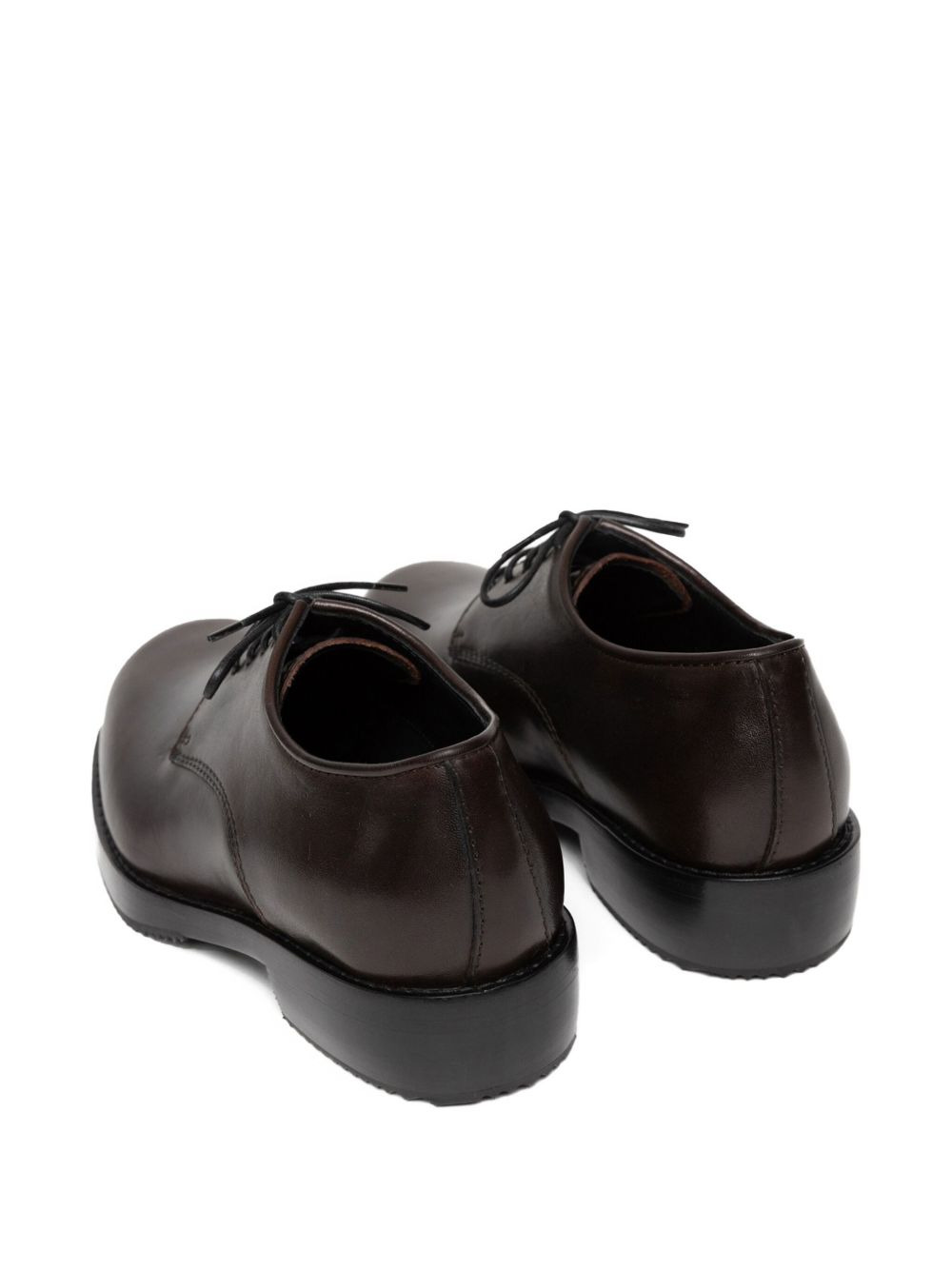 leather lace-up derby shoes - 3