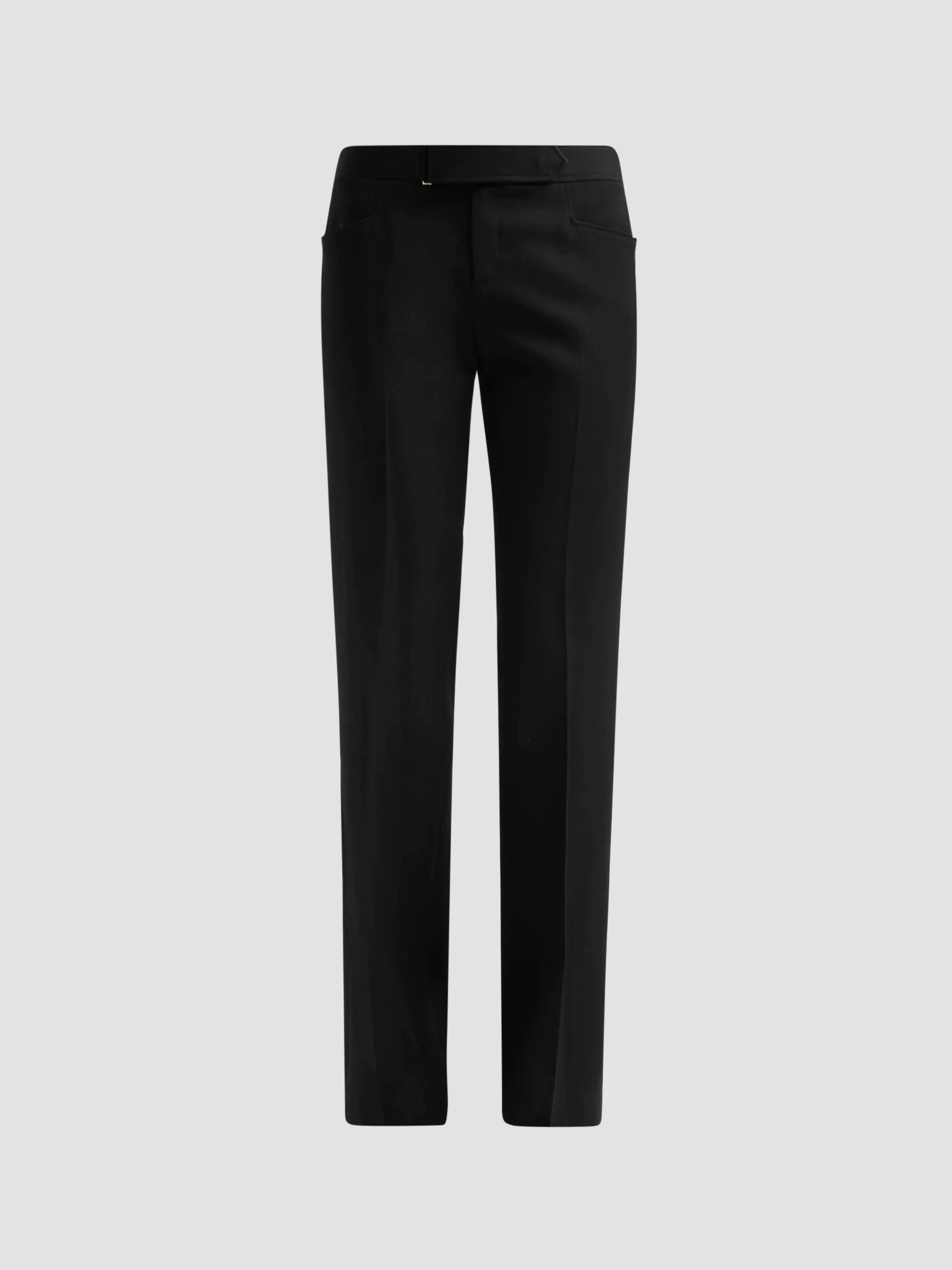 Women's Cotton Grain De Poudre Trousers - Noir - 1