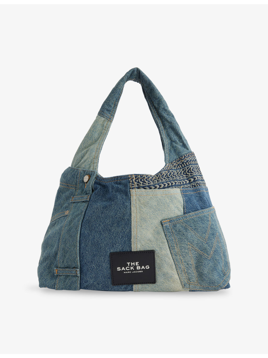 The Deconstructed Denim Sack Shoulder Bag - 1