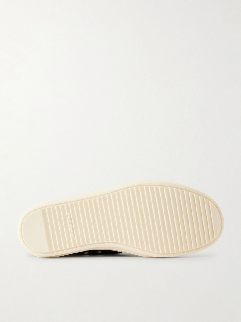 Rick Owens DRKSHDW Ramones Frayed Denim Sneakers Black outlook