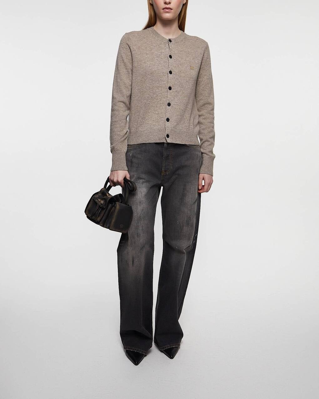 Cardigan Fitted Yak Wool Grey melange - 3