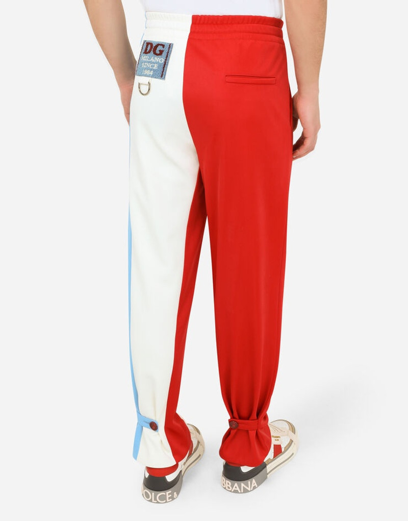 Patchwork jogging pants with patch embellishment 5