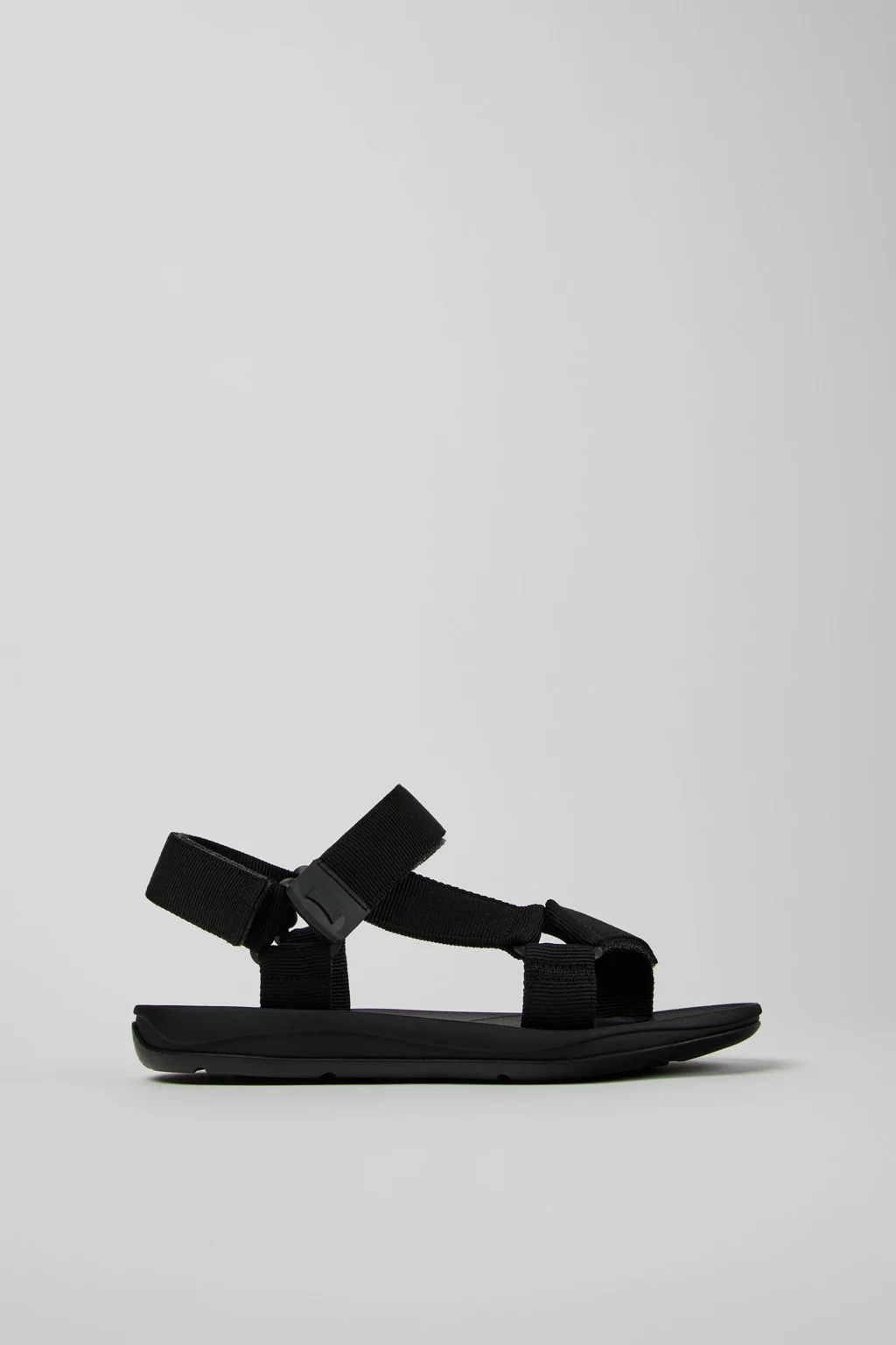 Match Black Textile Sandals for Men. - 1