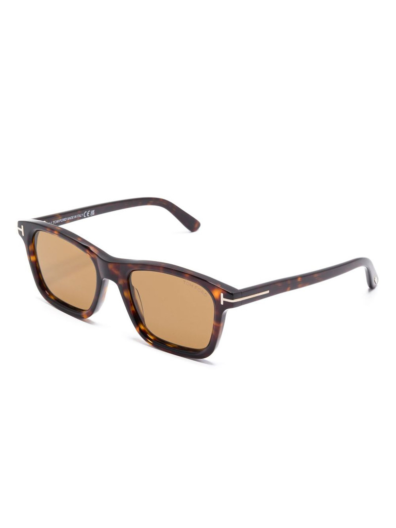 TOM FORD The Tom Ford 1179 Barron Sunglasses feature a classic rectangular shape with an arching brow line su outlook