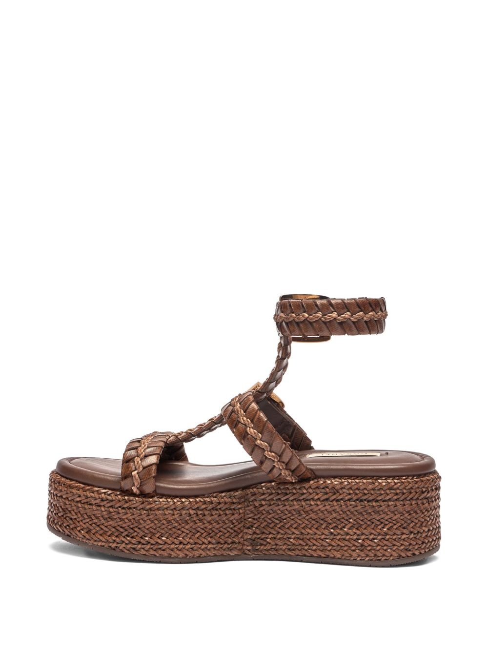 braided-strap heeled sandals - 4