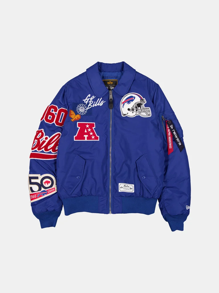 BUFFALO BILLS X ALPHA X NEW ERA MA-1 COLLARED BOMBER JACKET - 1