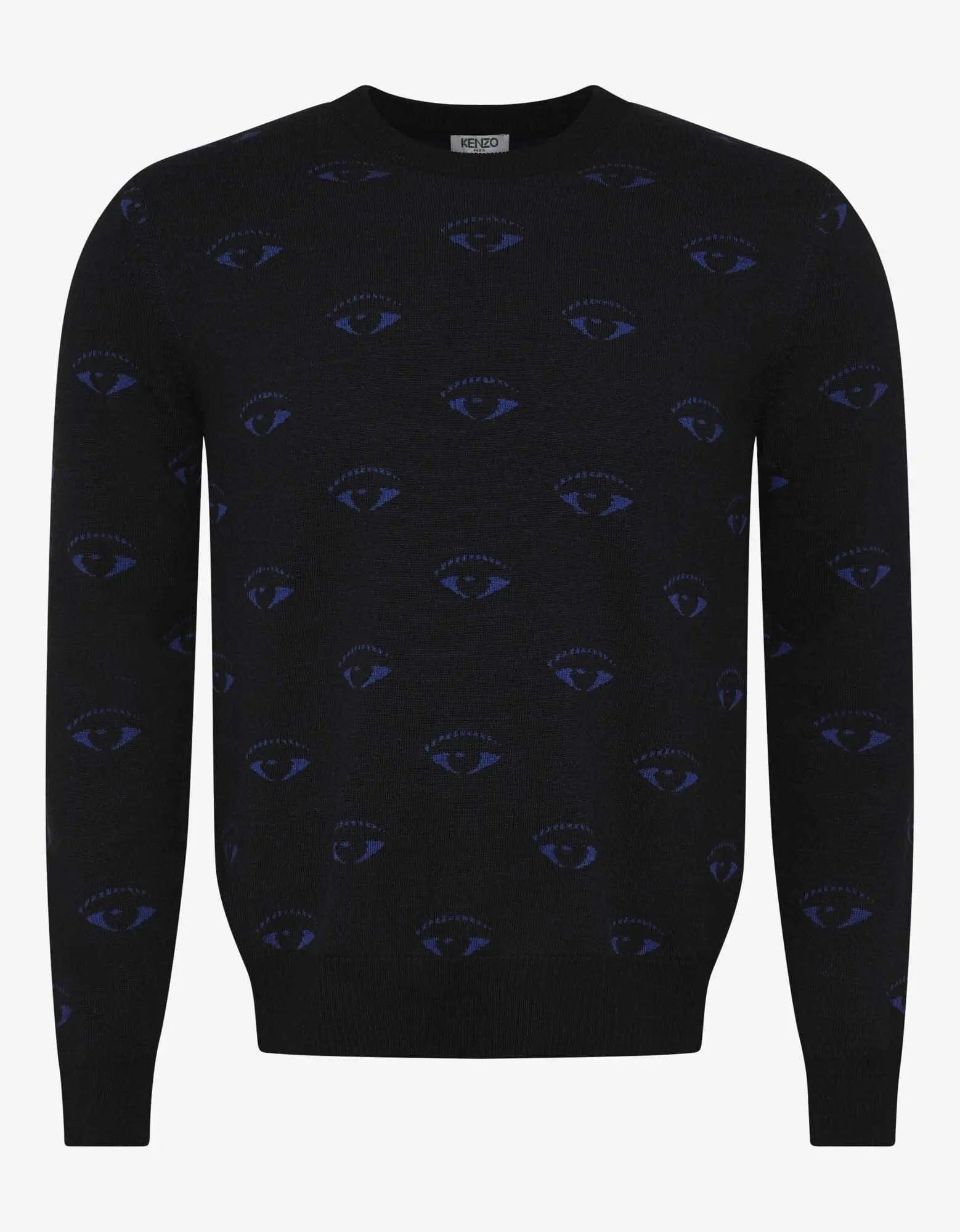 Kenzo Black Eye Monogram Wool-Blend Sweater - 1