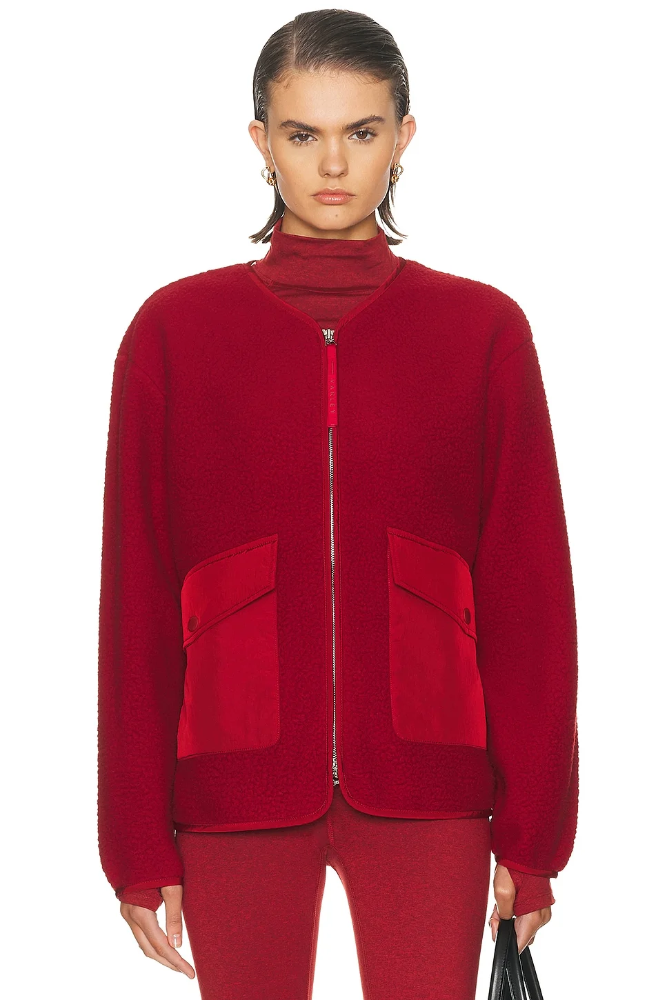 Marina Collarless Fleece Jacket - 1