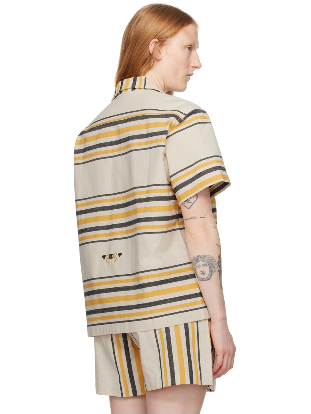 Beige & Orange Namesake Stripe Shirt - 3