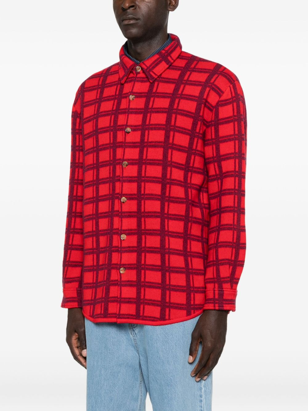 Mr. Young checked cashmere shirt - 3