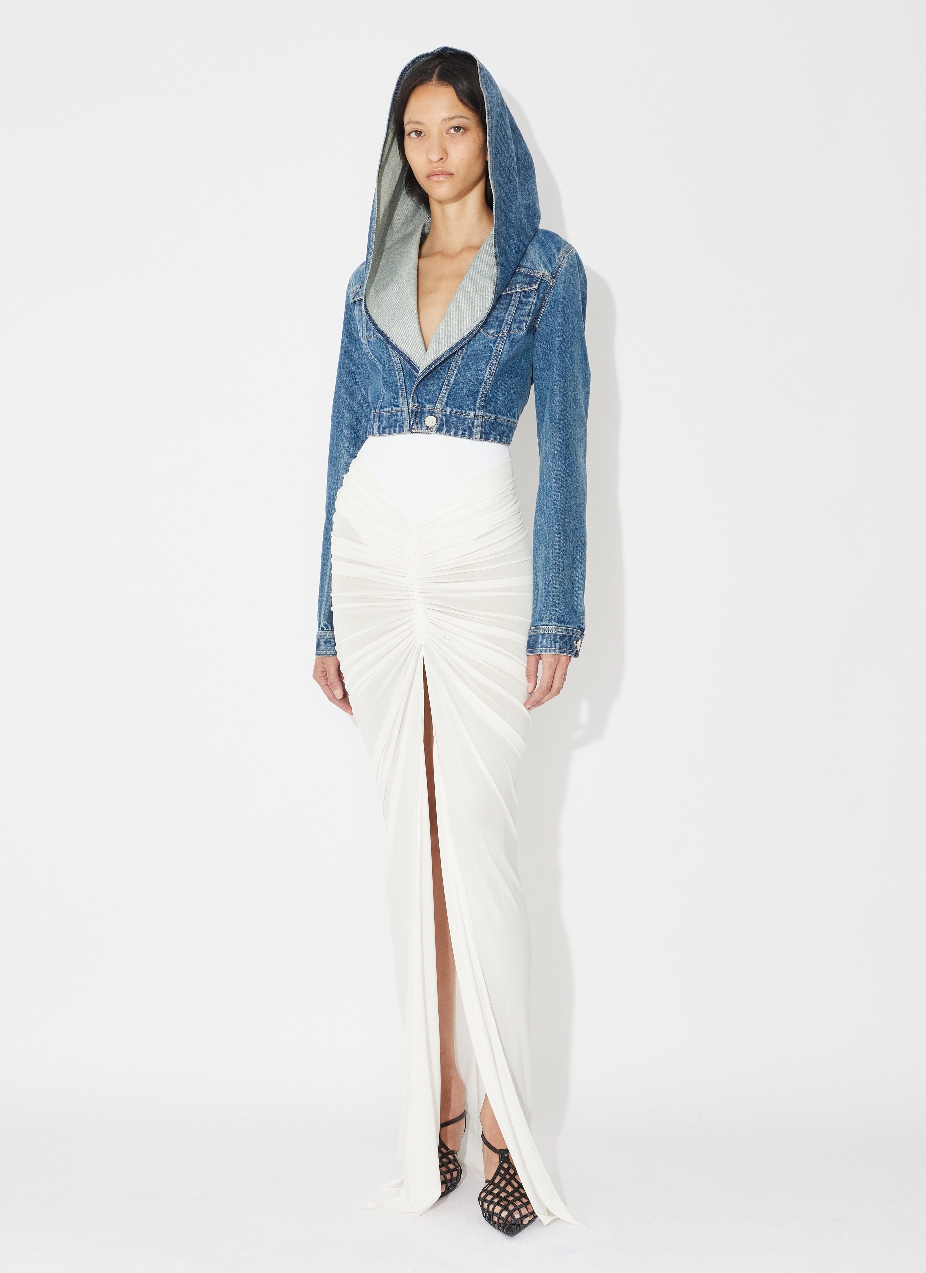 DRAPED JERSEY SKIRT - 2