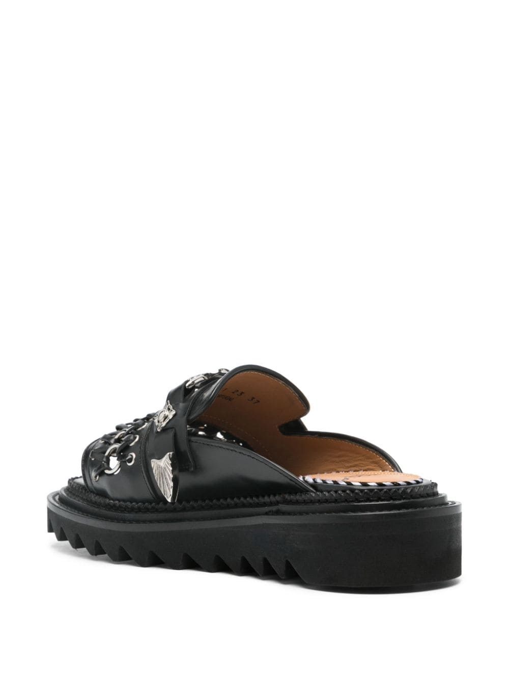 stud-embellished leather sandals - 3