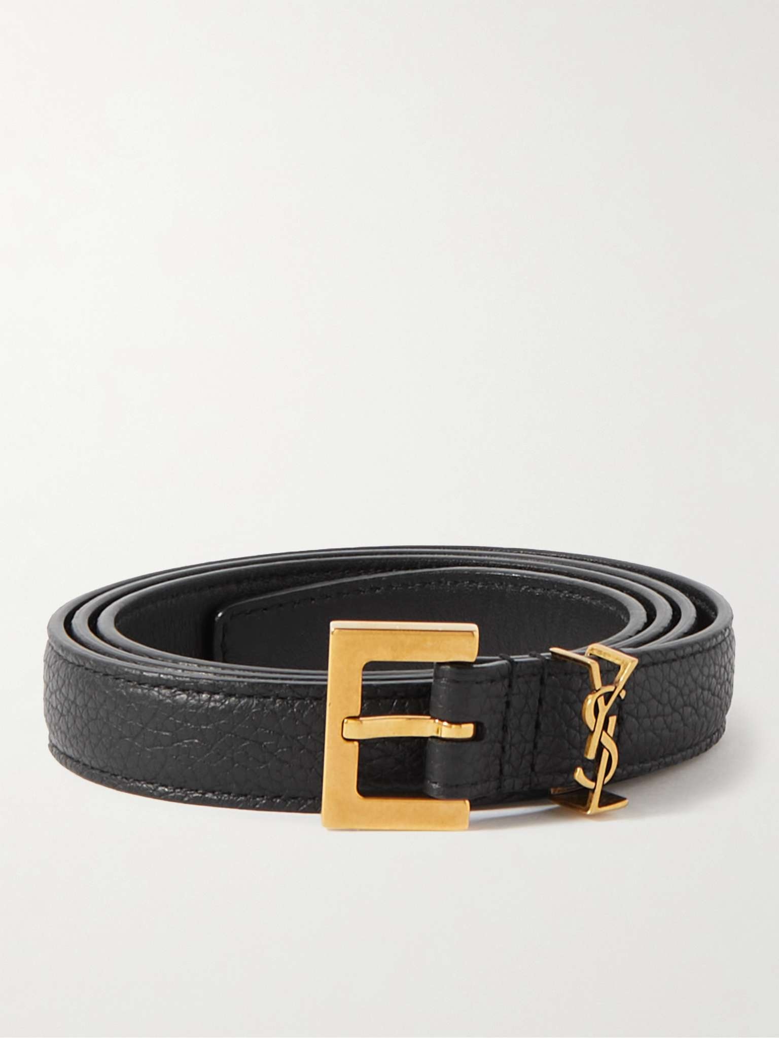 SAINT LAURENT 2cm Full-Grain Leather Belt | mrporter