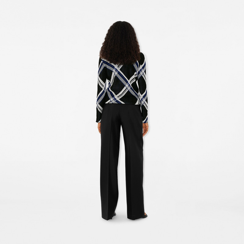 Check Silk Cardigan 4