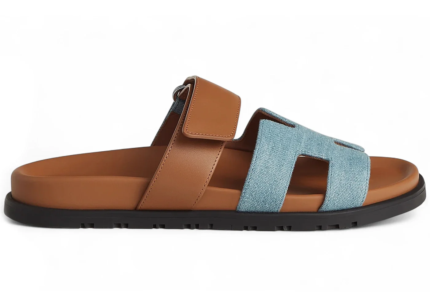 Hermes Chypre Sandal Bleu Clair Denim Naturel Calfskin (Women's) - 1
