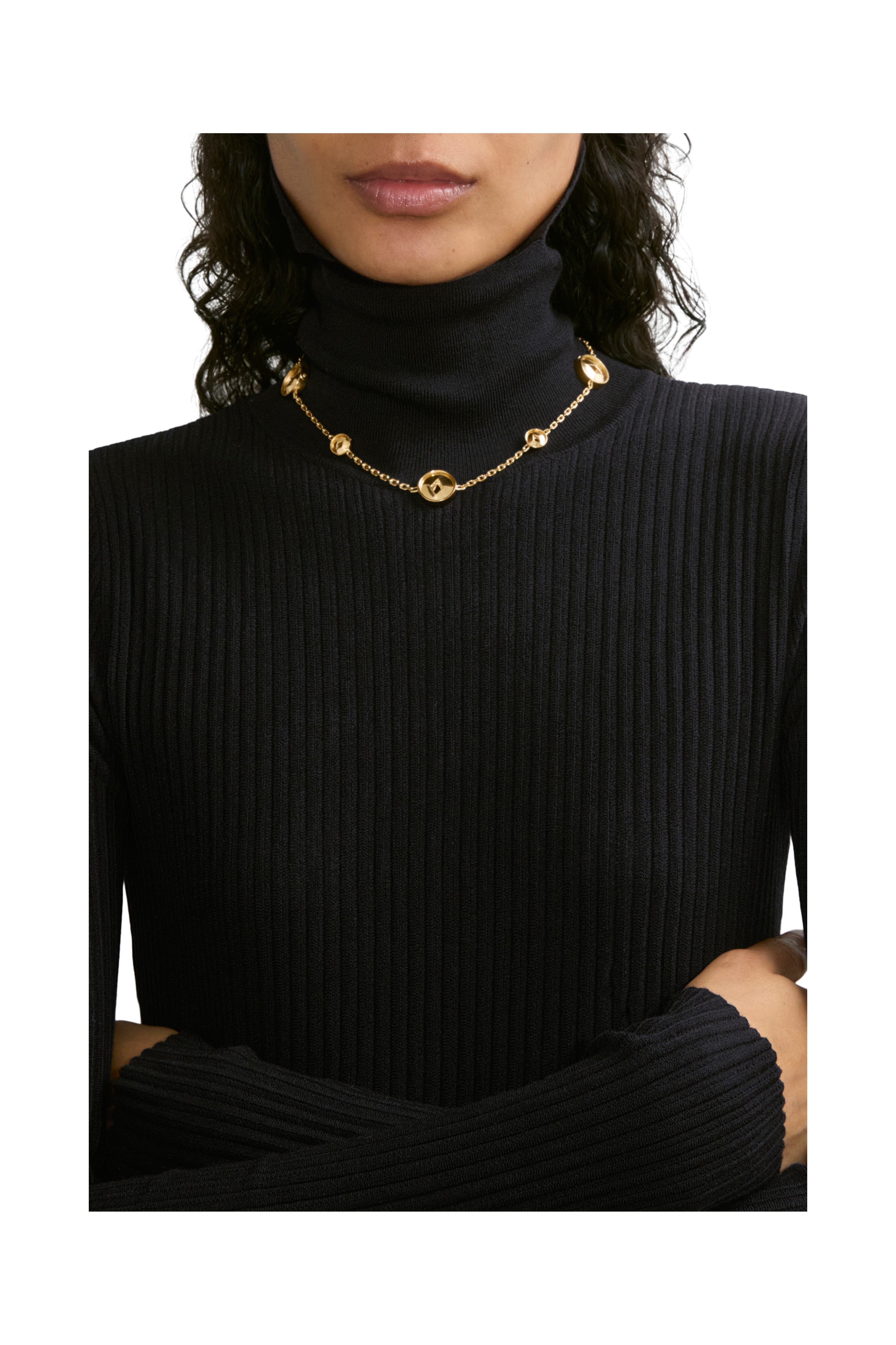 burberry Hollow Medallion Necklace in Gold at Nordstrom - 3