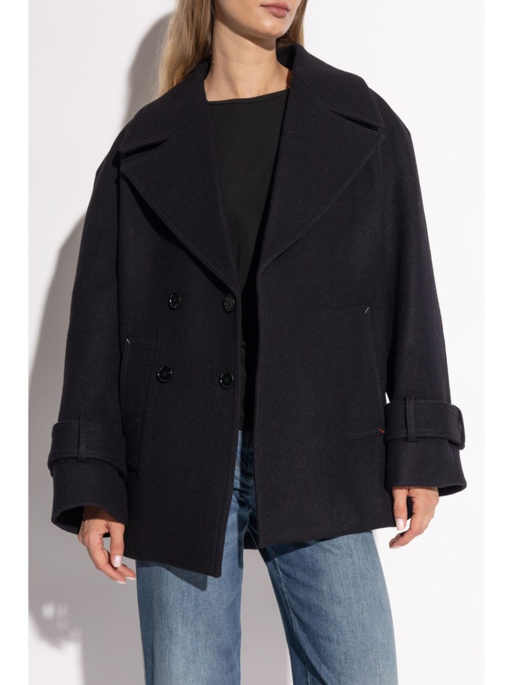 wool double breasted coat - 3