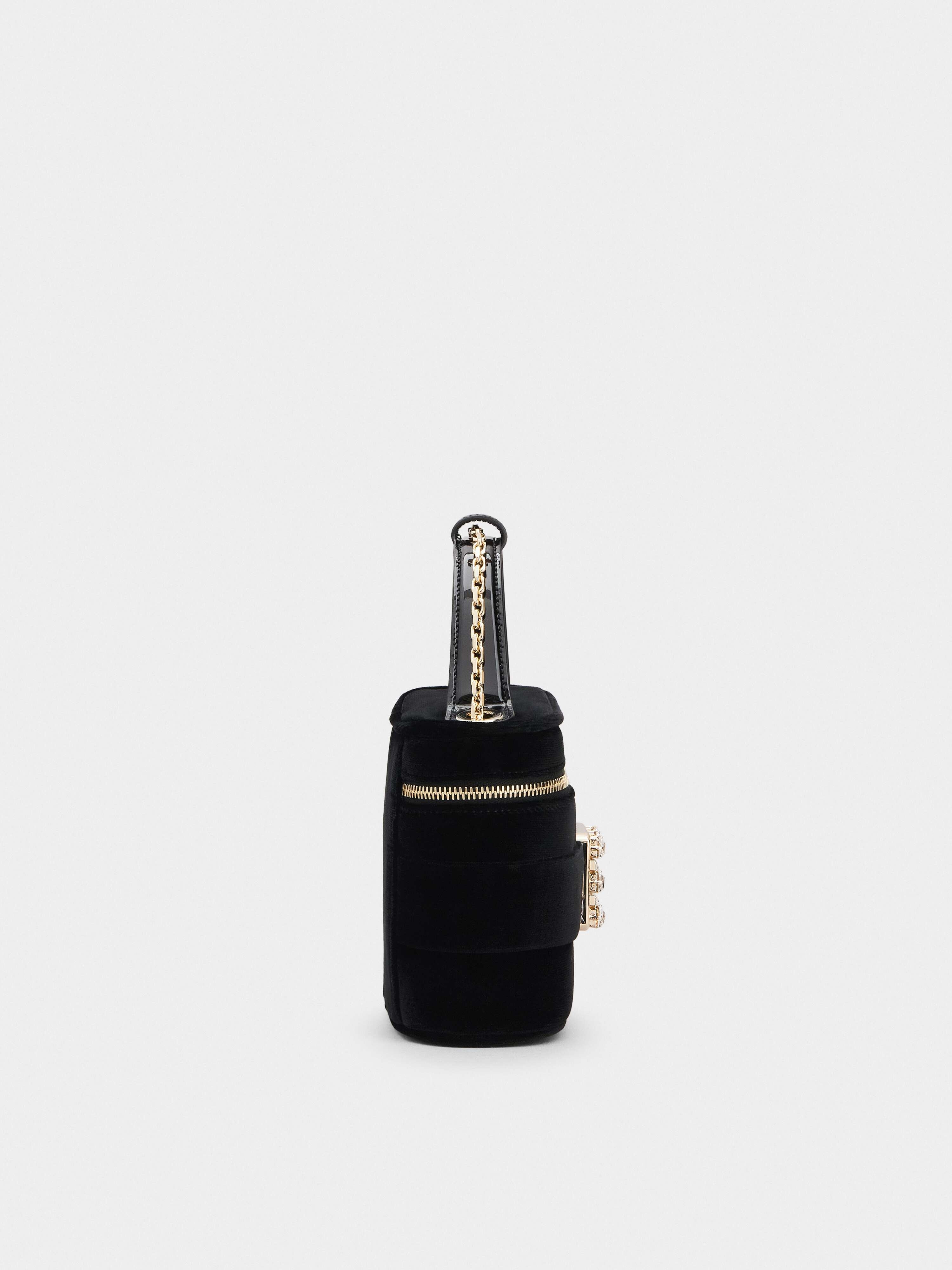 Roger Vivier Vanity Strass Buckle Micro Bag in Velvet - 2
