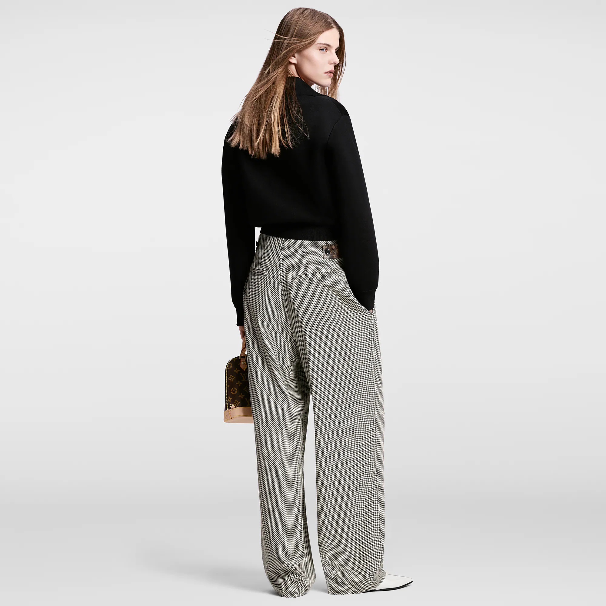 Zigzag Fitted High Waist Pants - 3