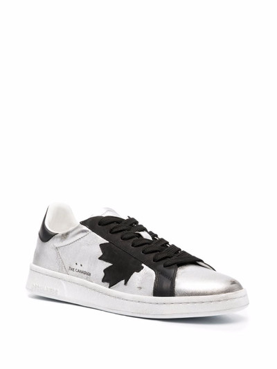 DSQUARED2 metallic-effect low-top sneakers outlook