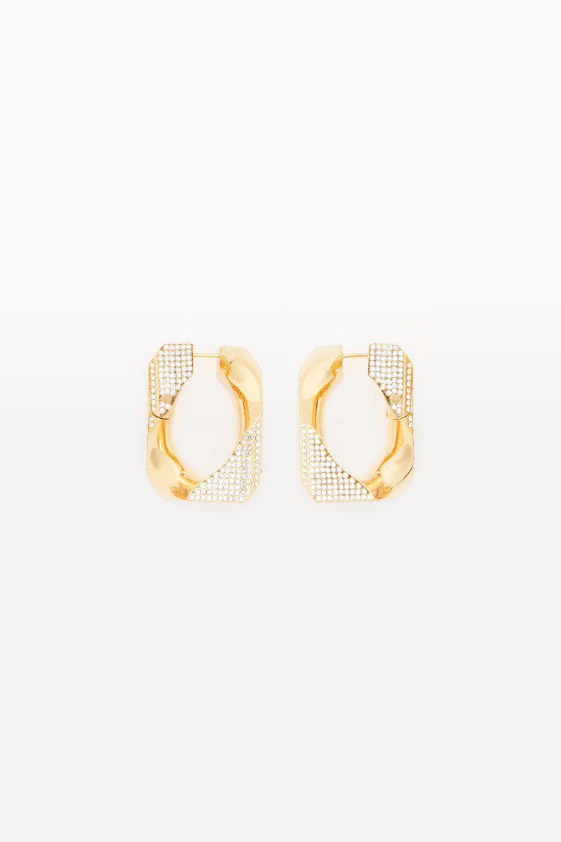 CRYSTAL CHAIN LINK EARRINGS 1