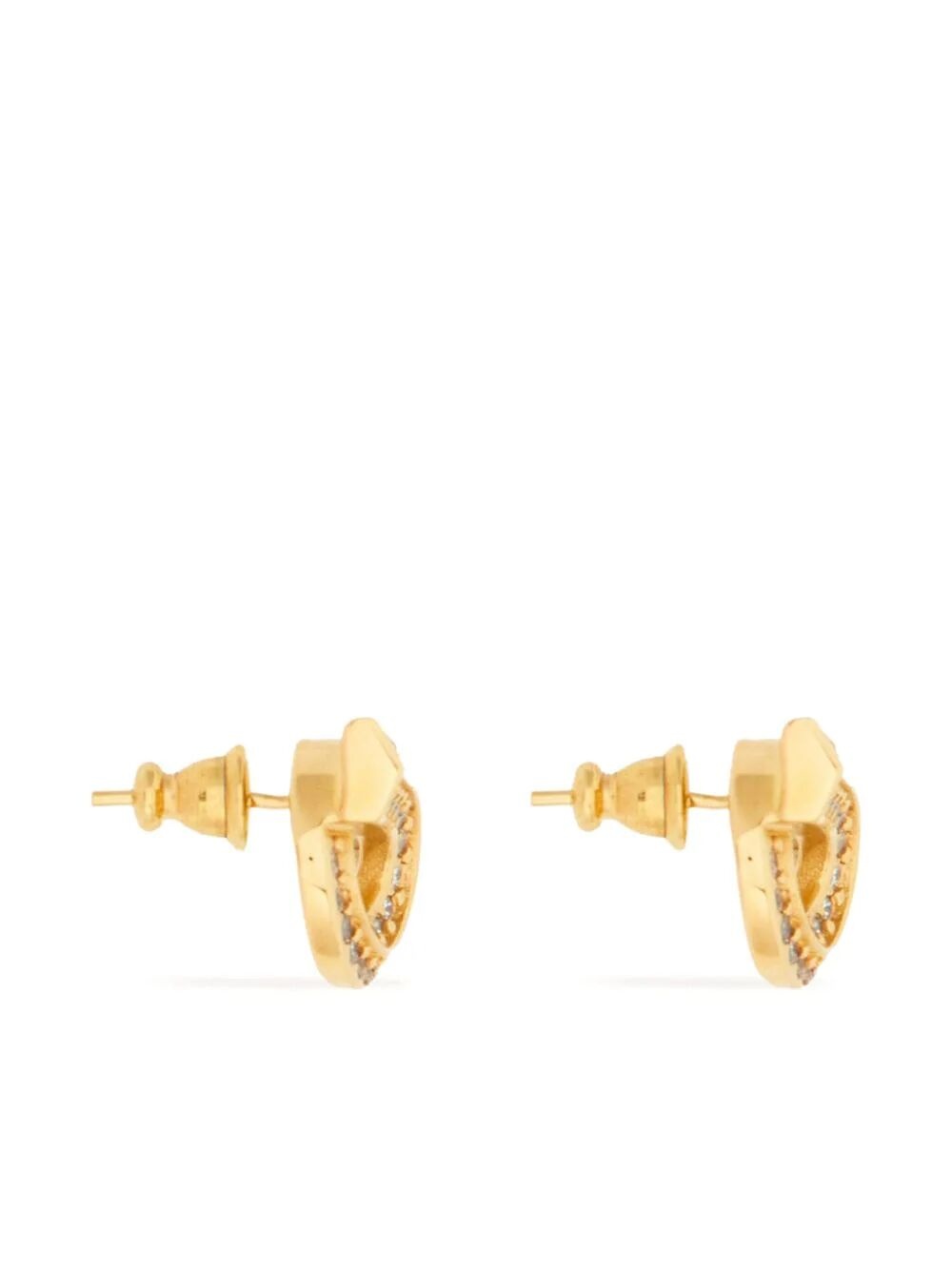 Ferragamo Women Gancini Earrings With Rhinestones - Size 14 - 4