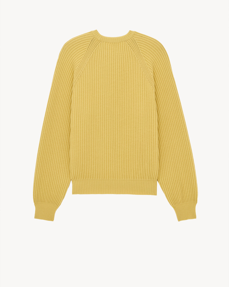 SAINT LAURENT CREWNECK SWEATER IN FISHERMAN'S RIB COTTON outlook