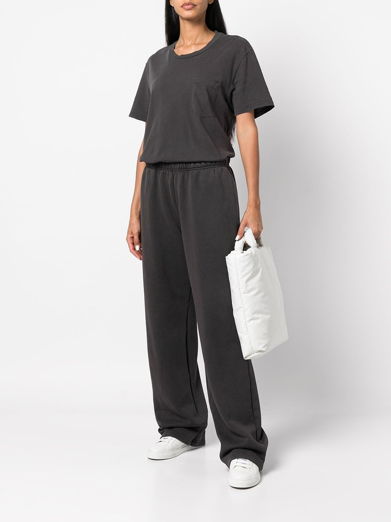 LES TIEN Puddle wide-leg cotton track pants outlook