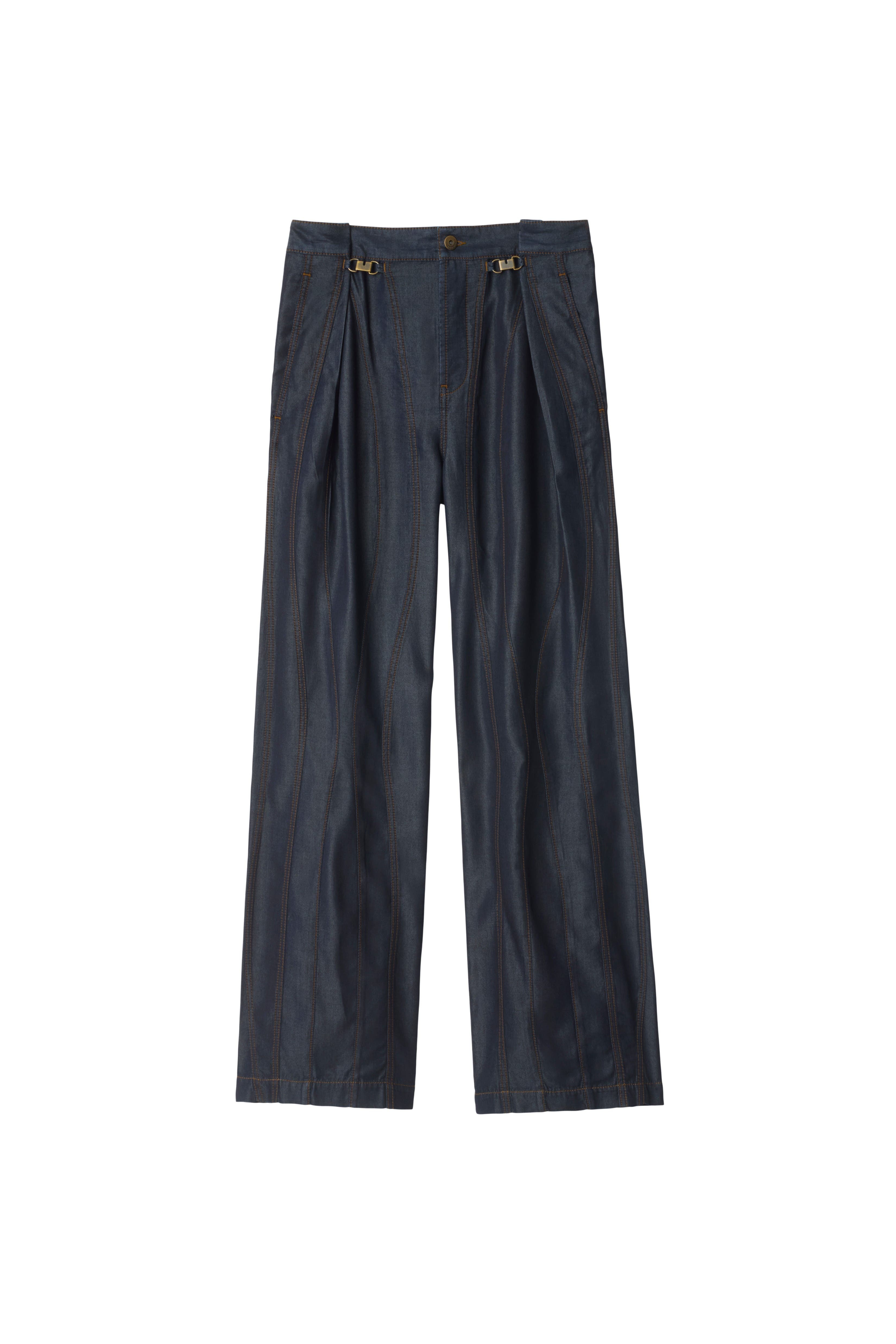 burberry Panelled Denim Trousers in Indigo at Nordstrom - 2