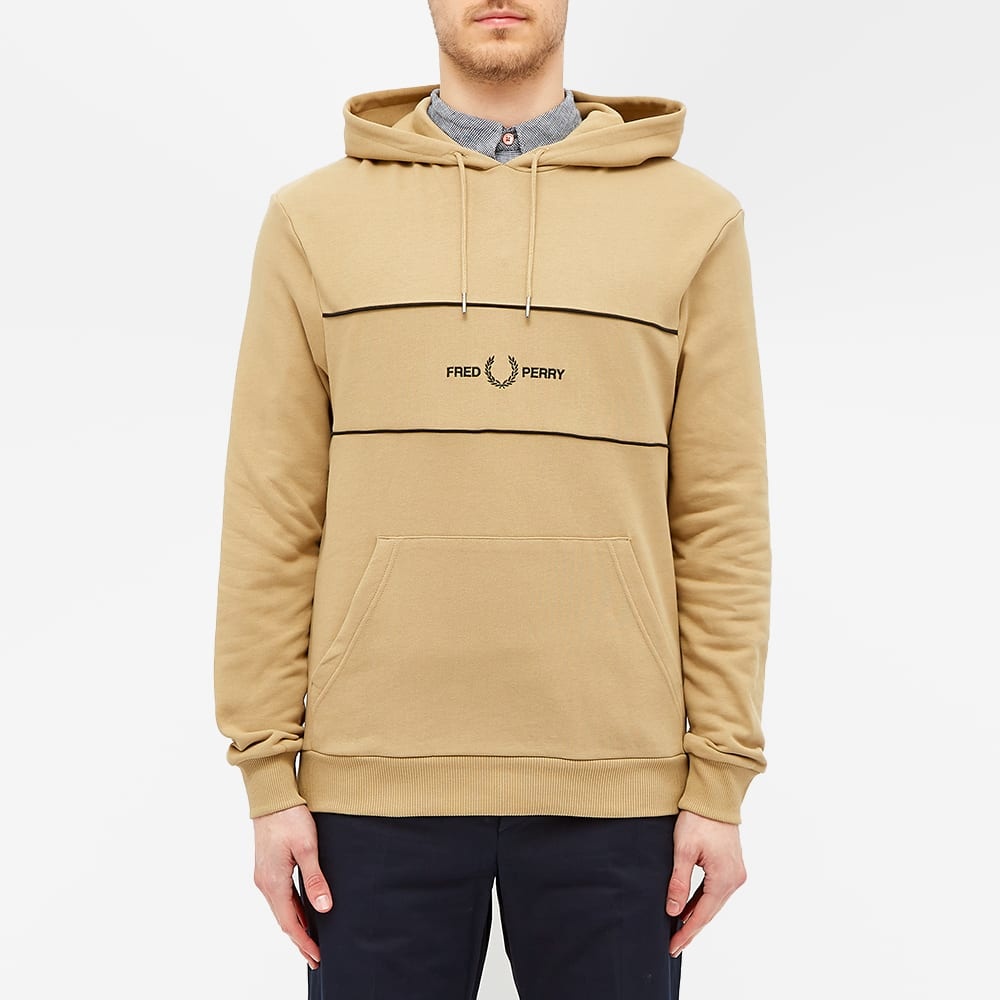 Fred Perry Authentic Embroidered Panel Popover Hoody - 4