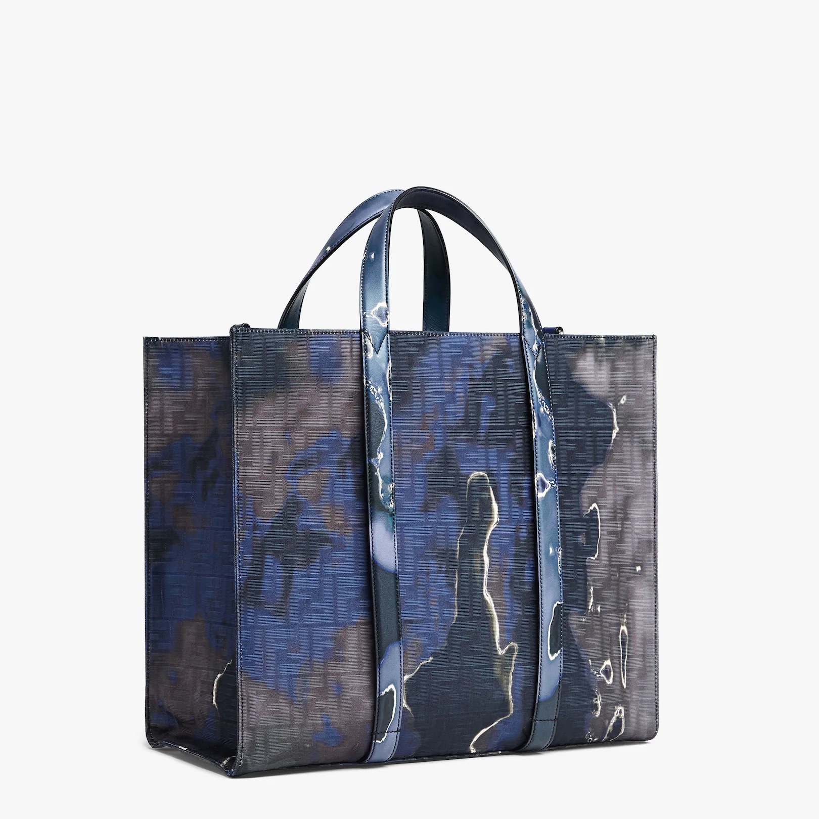 Blue and black Sunset jacquard fabric bag - 2