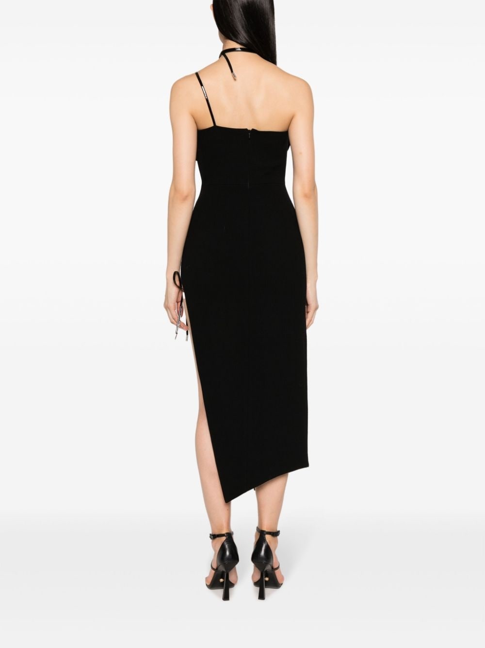 floral-appliquÃ© crepe wool midi dress - 4