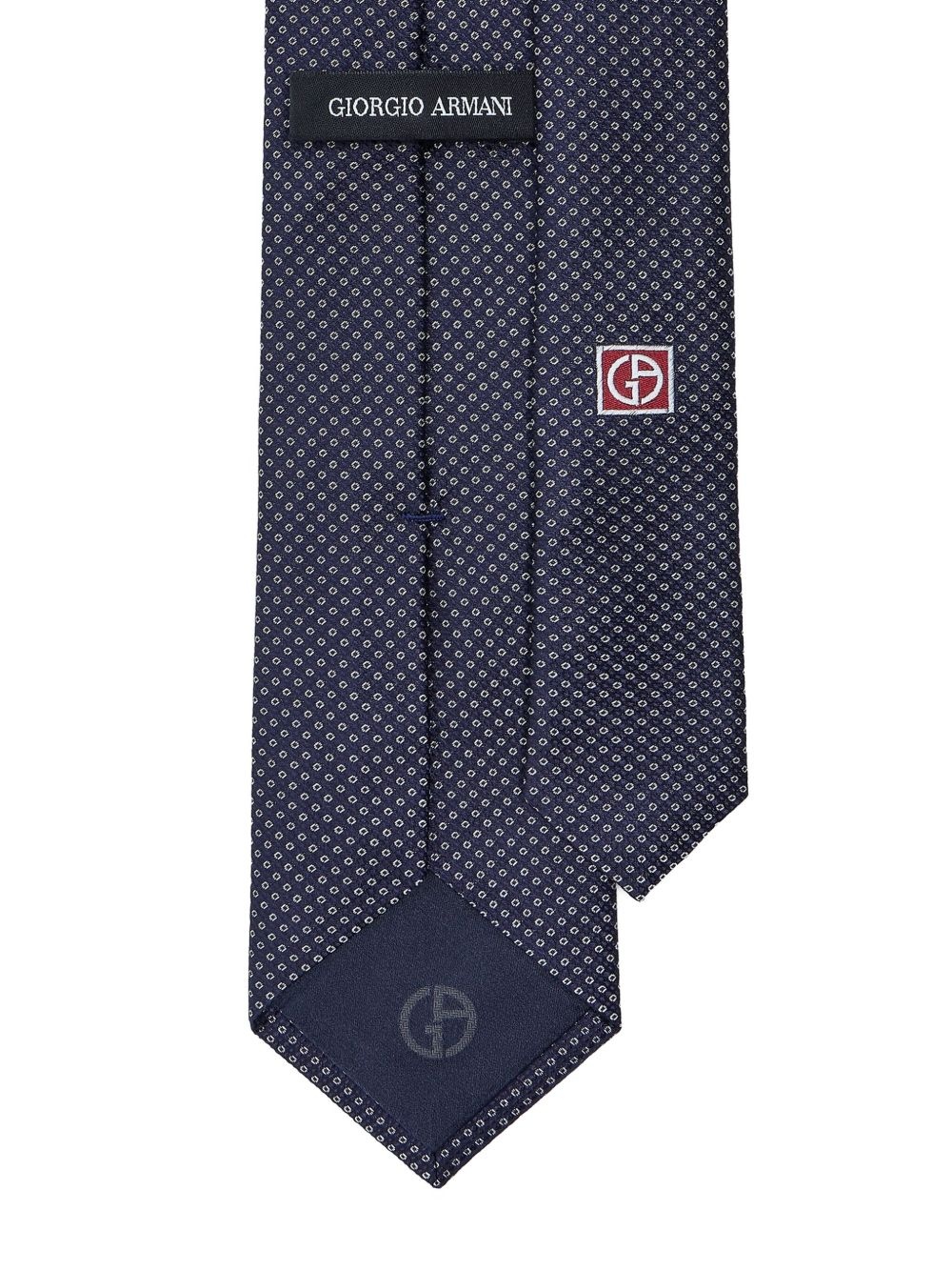 micro-dot silk tie - 2