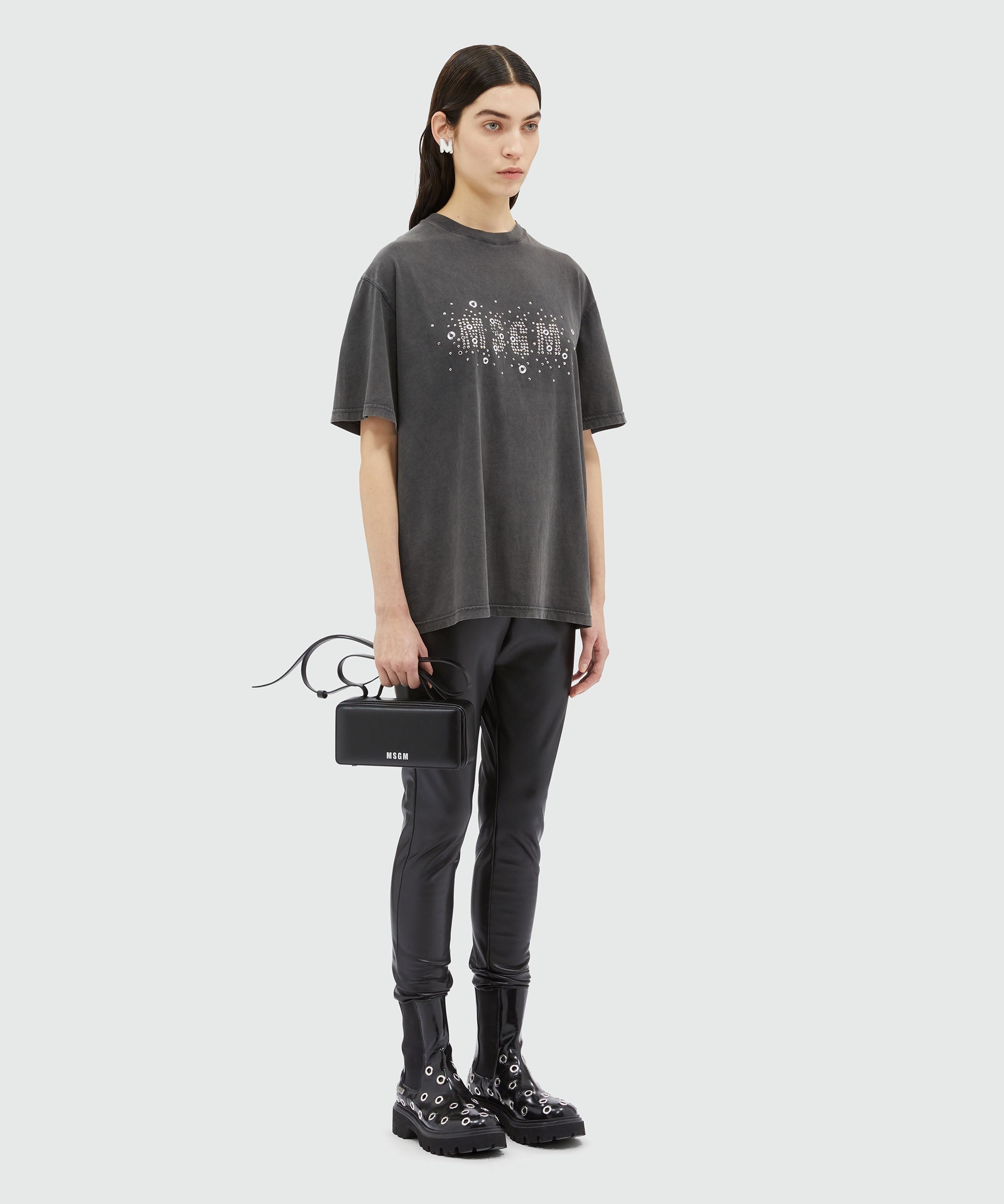 Faux-leather leggings - 4