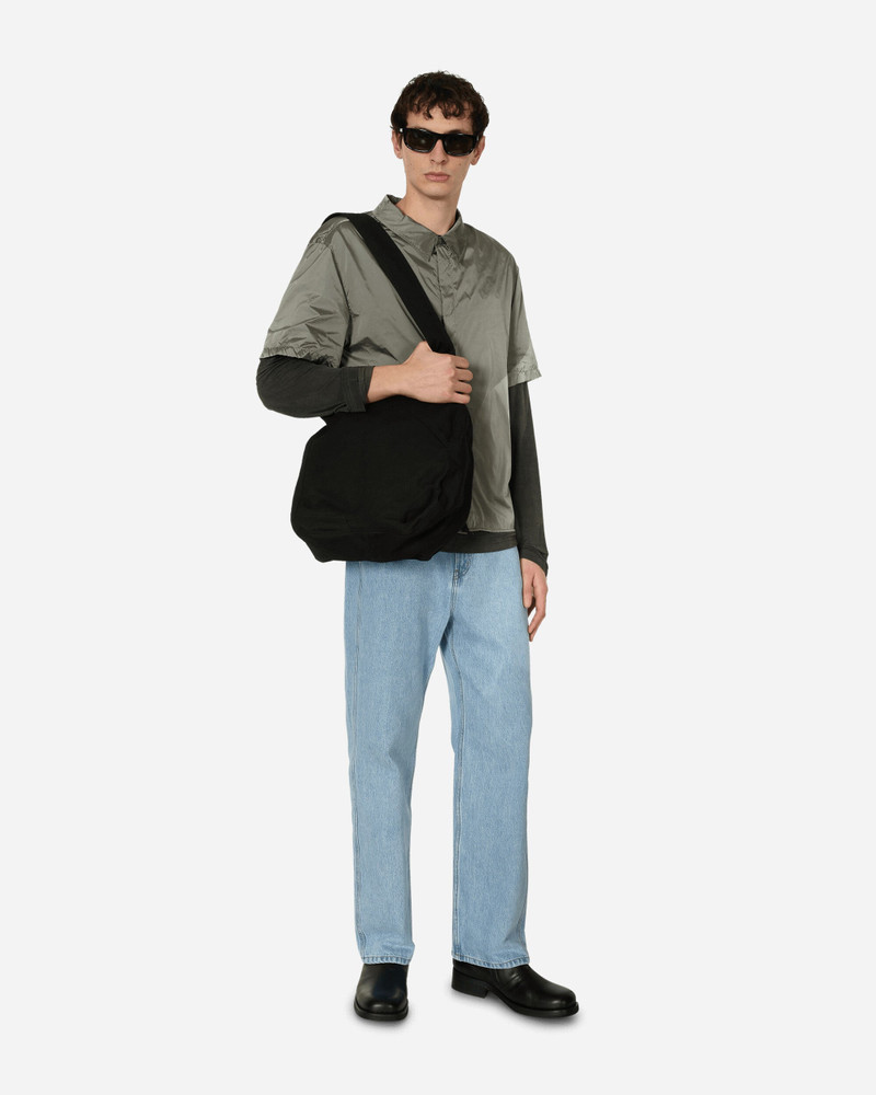 AMOMENTO Nylon Short Sleeve Shirt Grey outlook