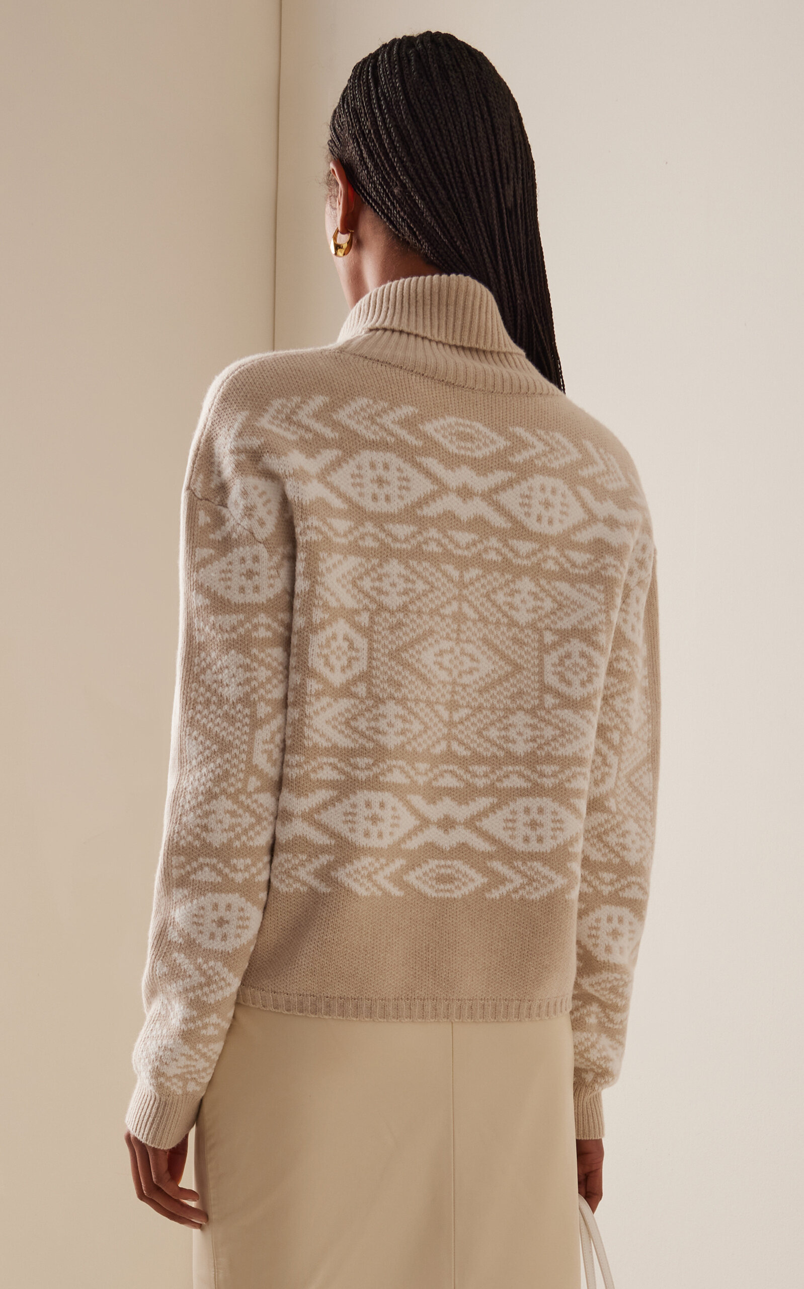 Nadin Wool Turtleneck Top ivory - 4