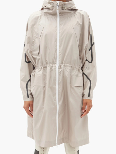 adidas Logo-print shell hooded parka outlook