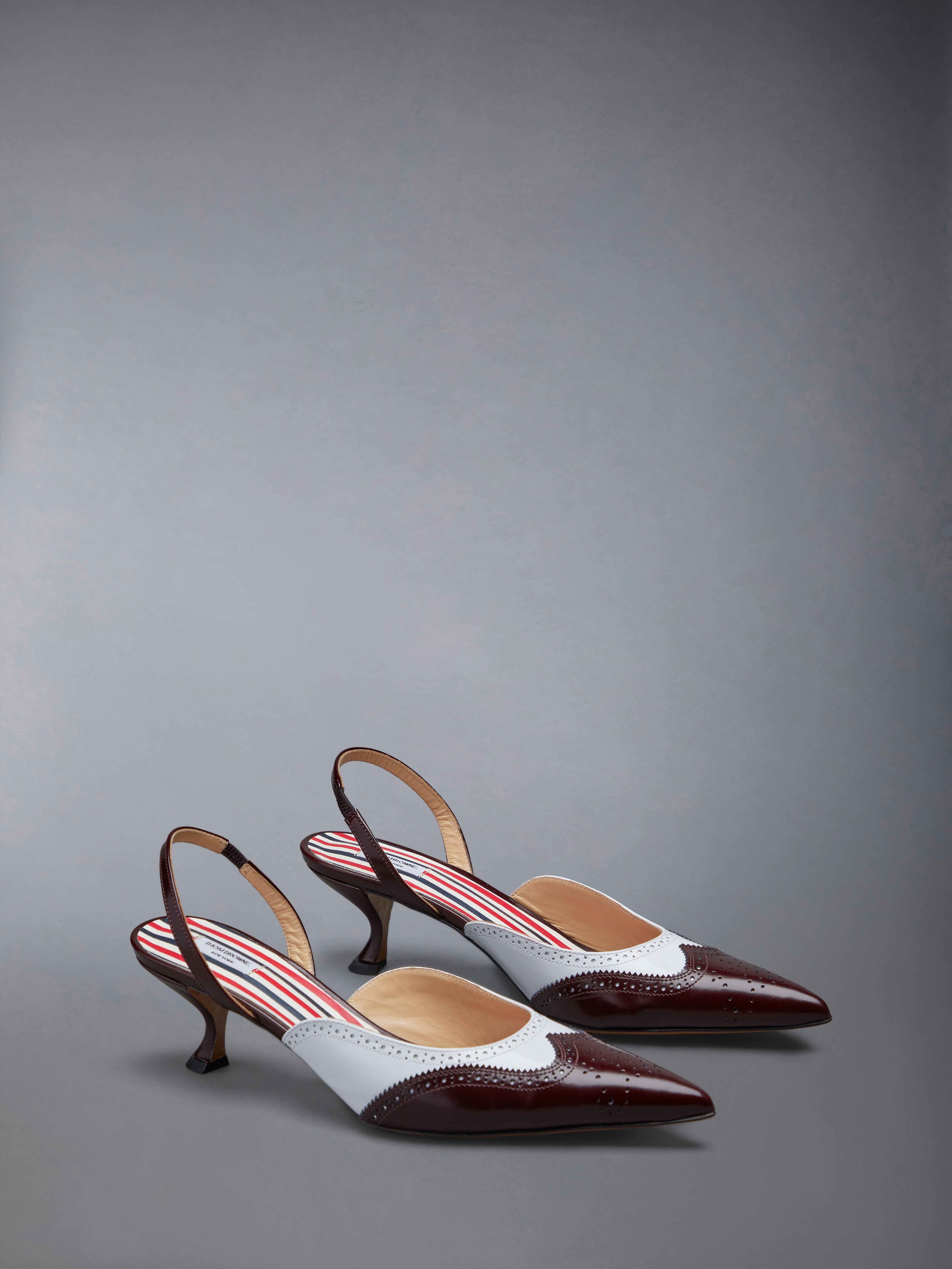 Spazzolato Wingtip Slingback - 2
