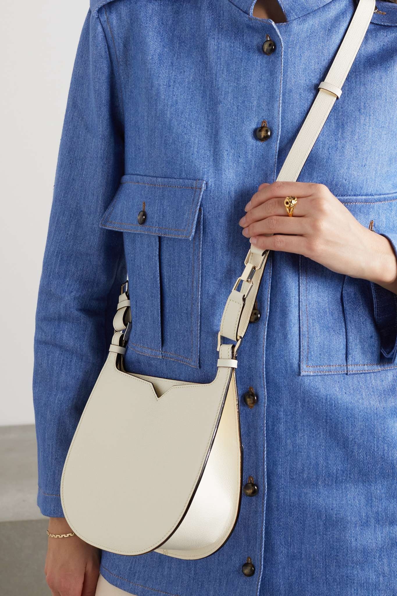 Hobo small textured-leather shoulder bag - 5