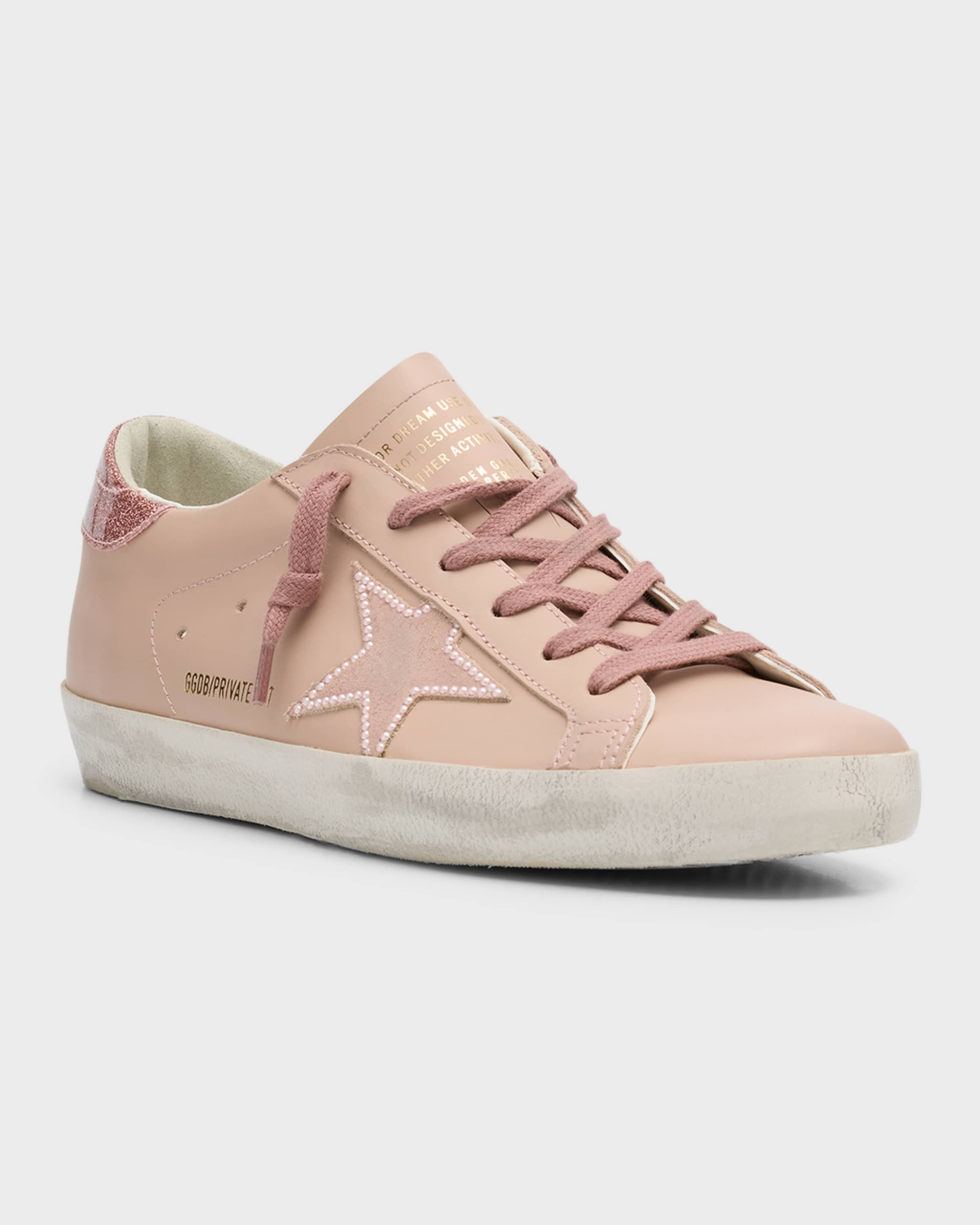 Superstar Leather Pearly Low-Top Sneakers - 3