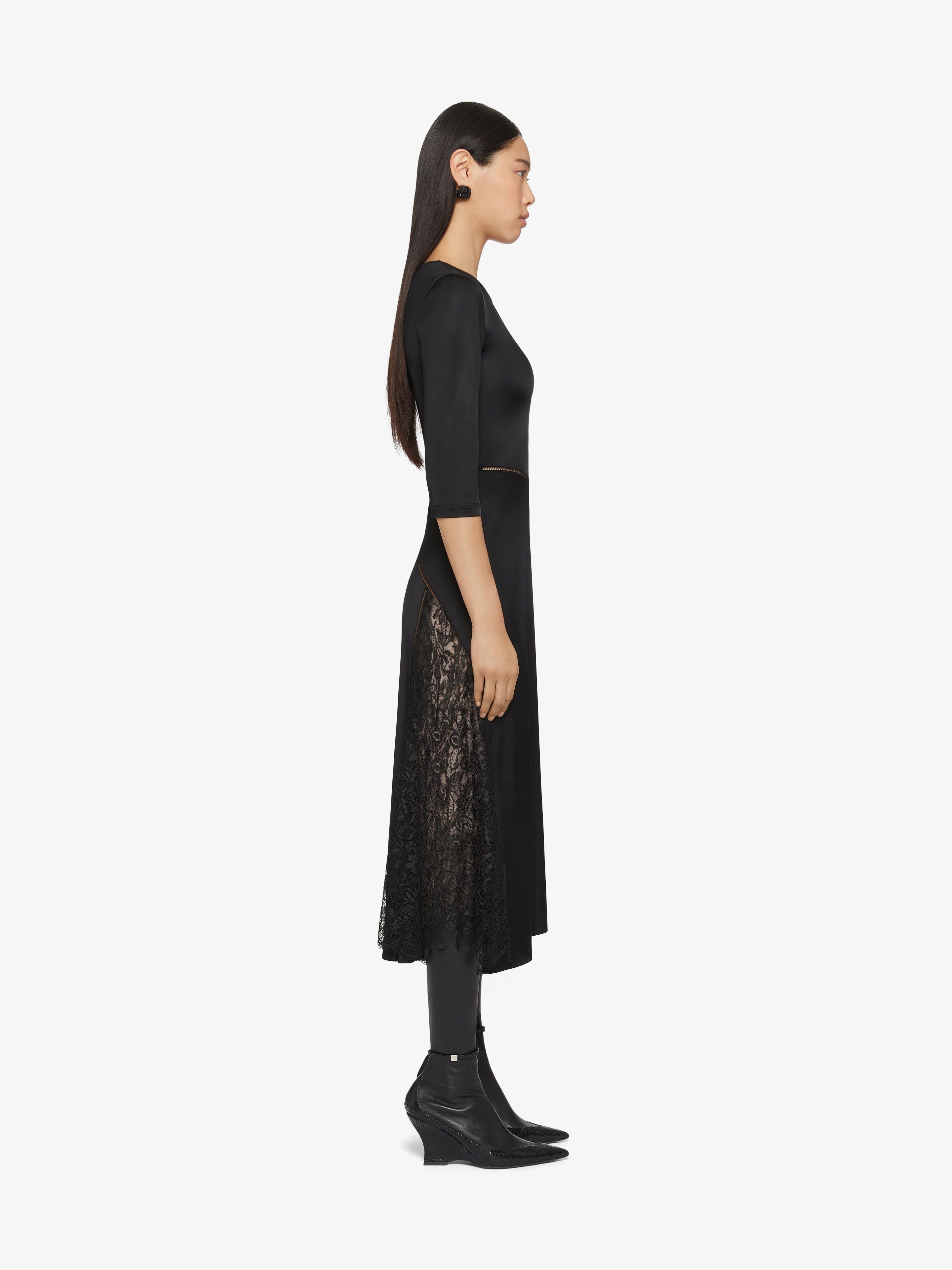 DRESS IN JERSEY AND LACE - 3