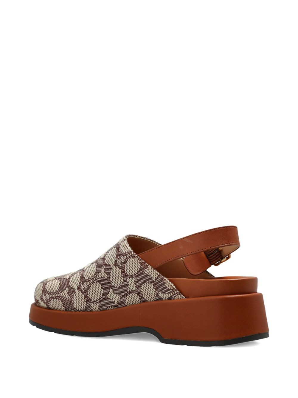 slingback-jacquard flat mules - 4