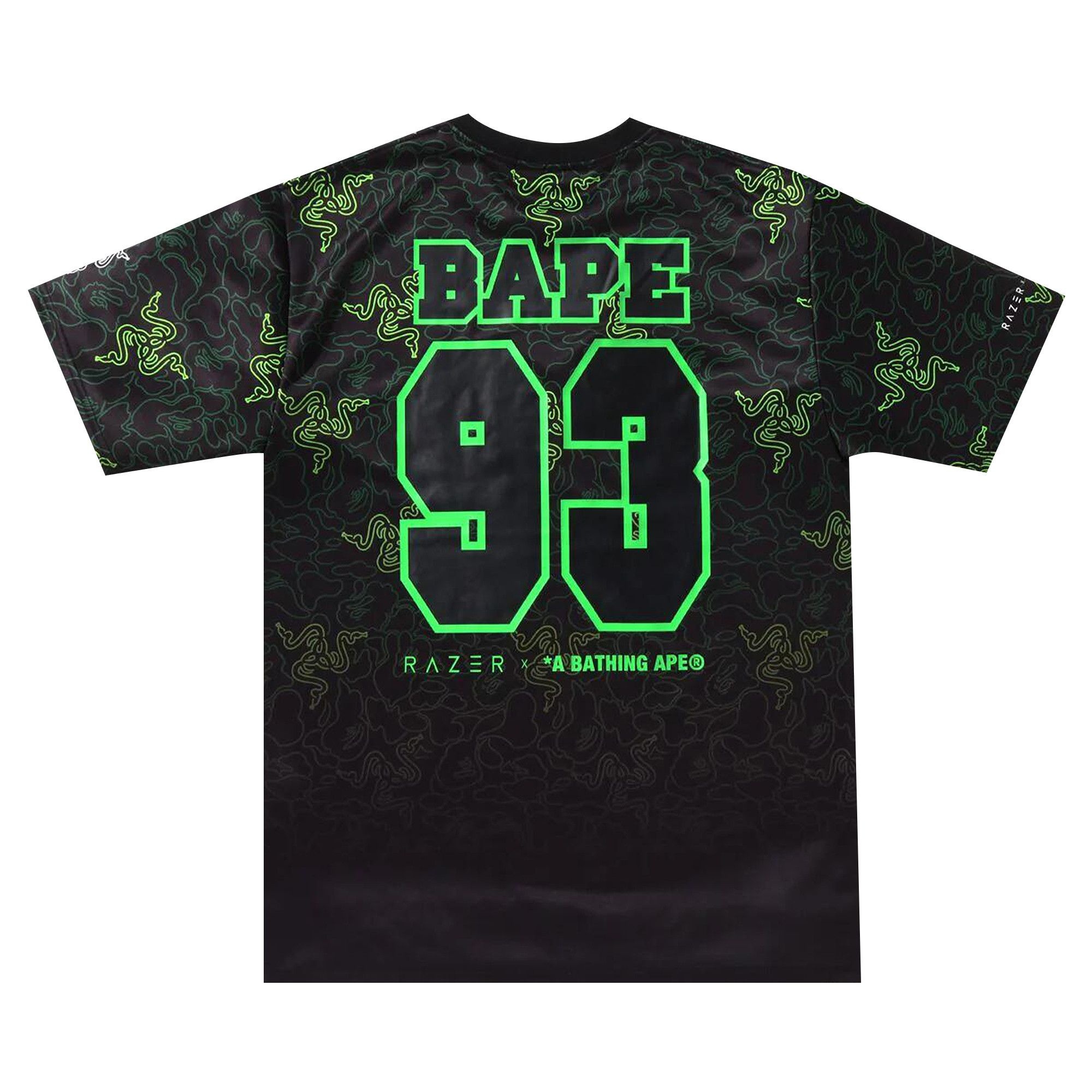 BAPE x Razer Neon Camo Team Tee 'Green' - 2