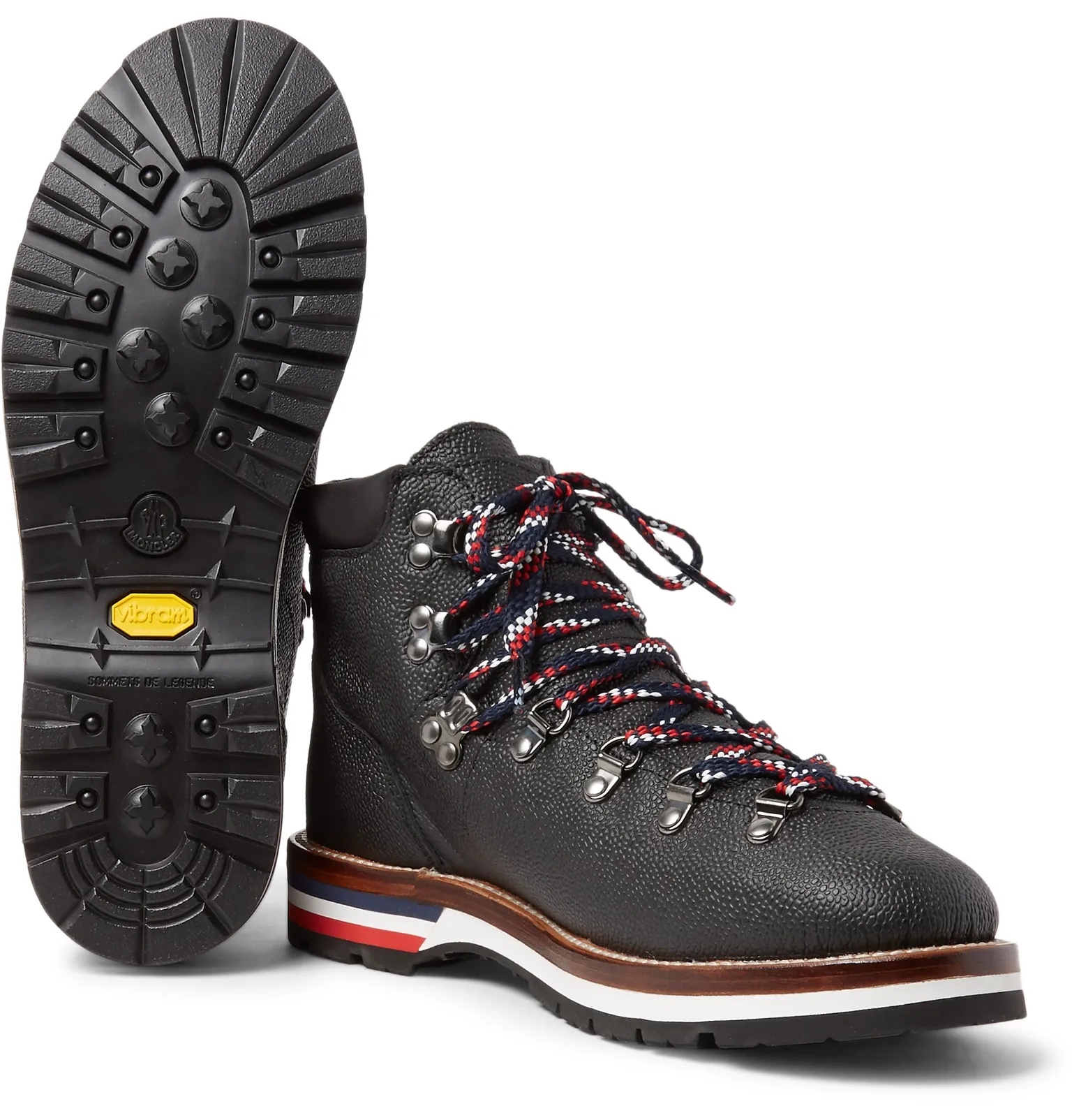 Peak Pebble-Grain Leather Hiking Boots - 3