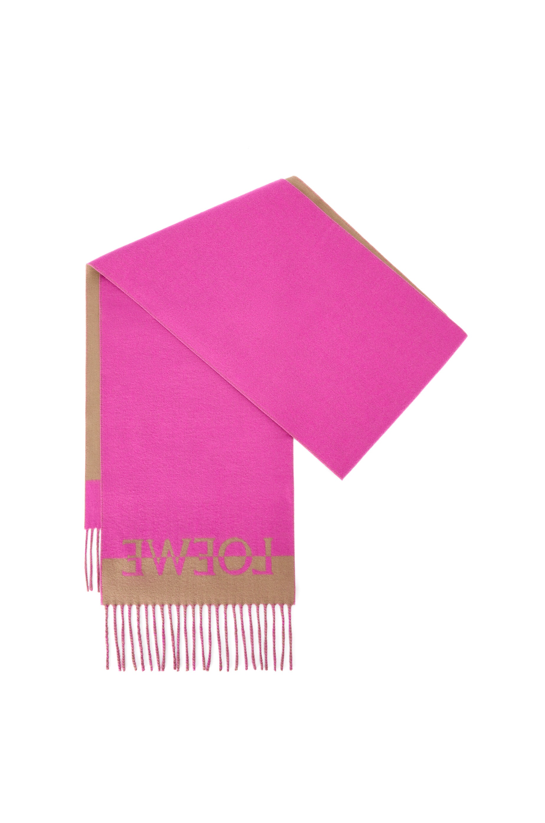 Bicolour LOEWE scarf in wool and cashmere - 4