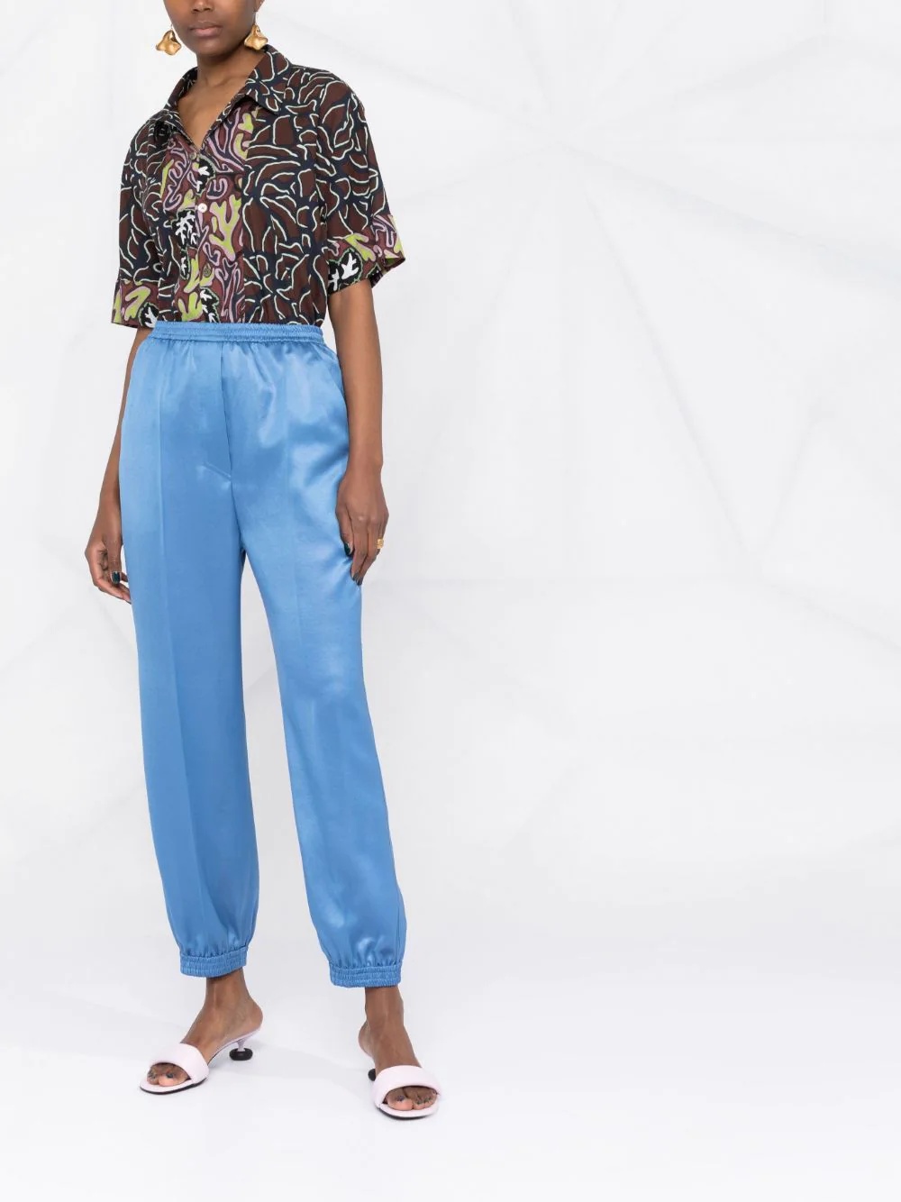 tapered satin trousers - 2