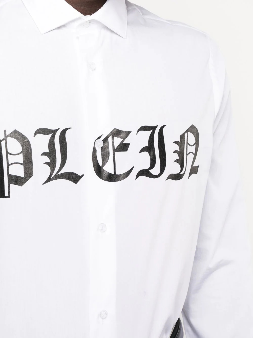 logo-print long-sleeve shirt - 4