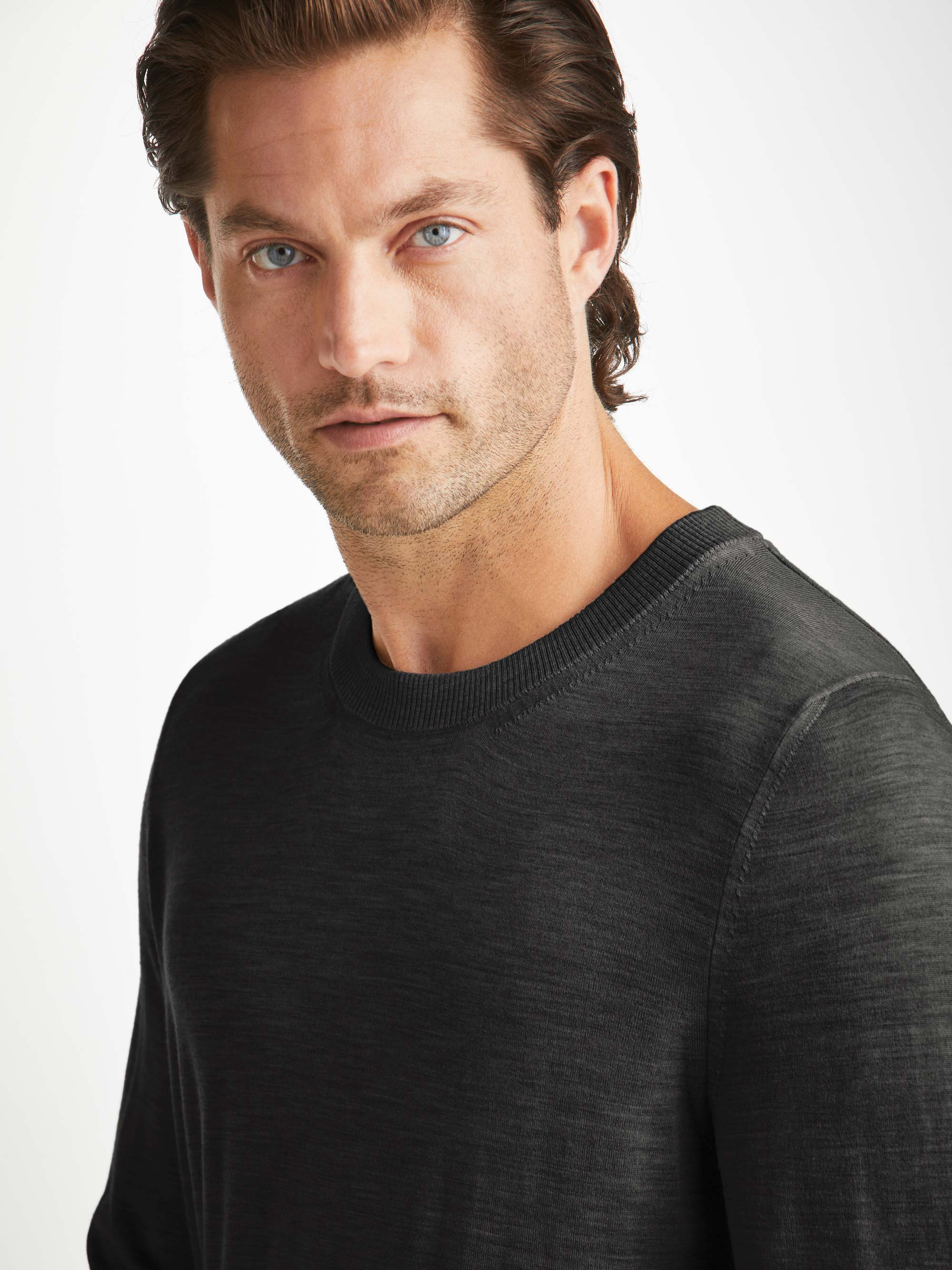 Men's Sweater Orson Merino Wool Charcoal - 8