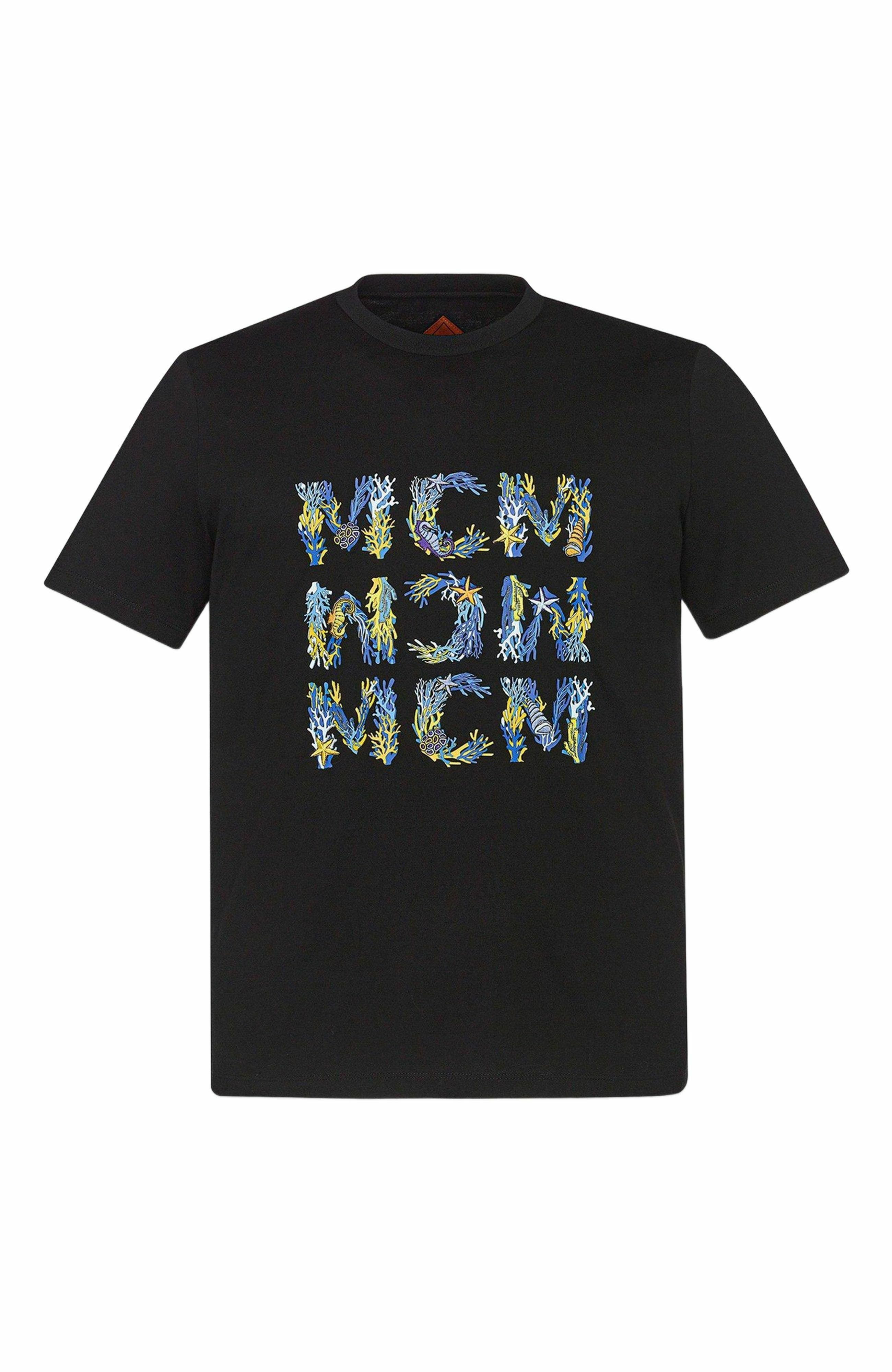 MCM Aquatic Logo T-Shirt in Organic Cotton in Black at Nordstrom - 2