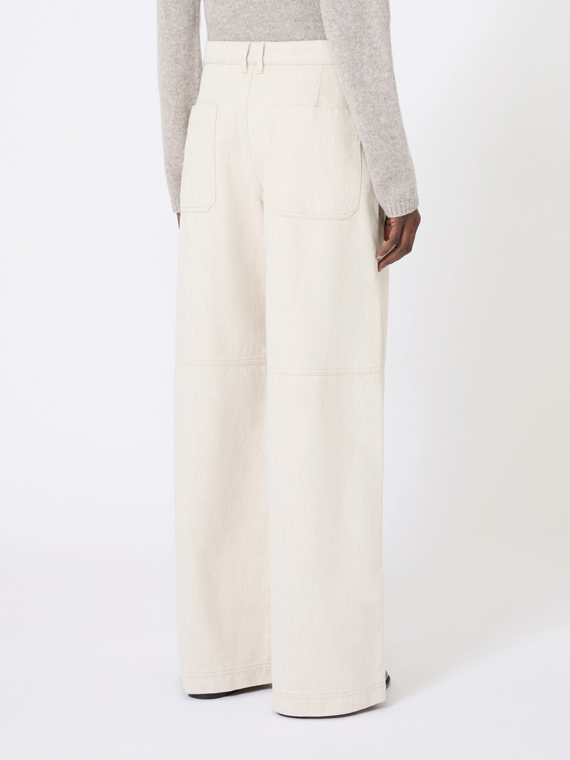 ARMONY Washed cotton trousers - NATURAL 4